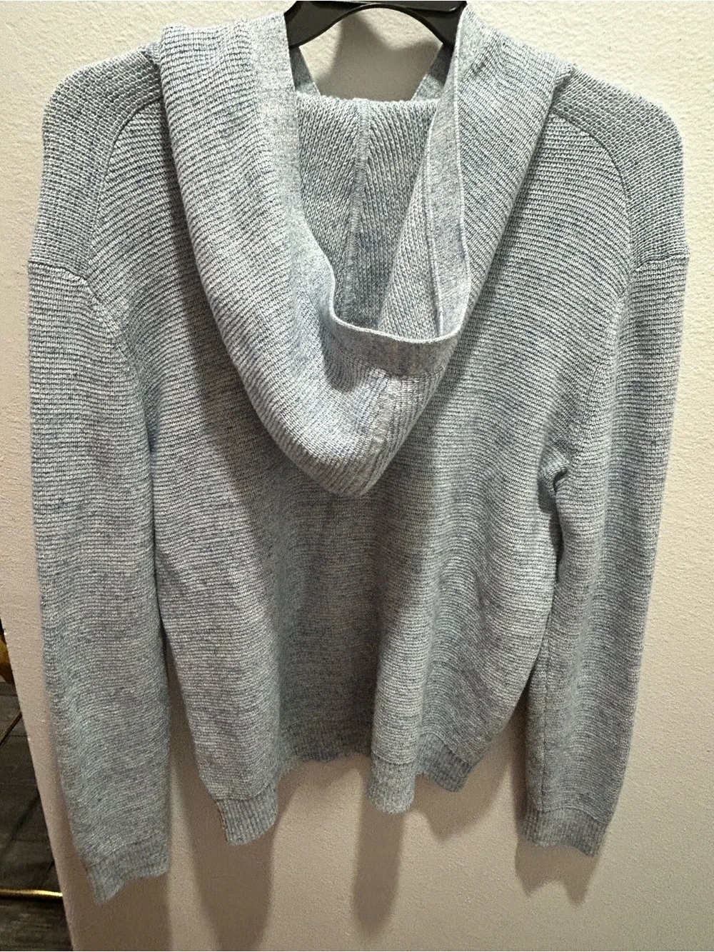 Banana Republic Men's Hooded Knit Sweater - Light Blue Heather
